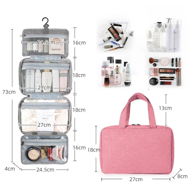 🔥 Toiletry Bag For Women With Hanging Hook