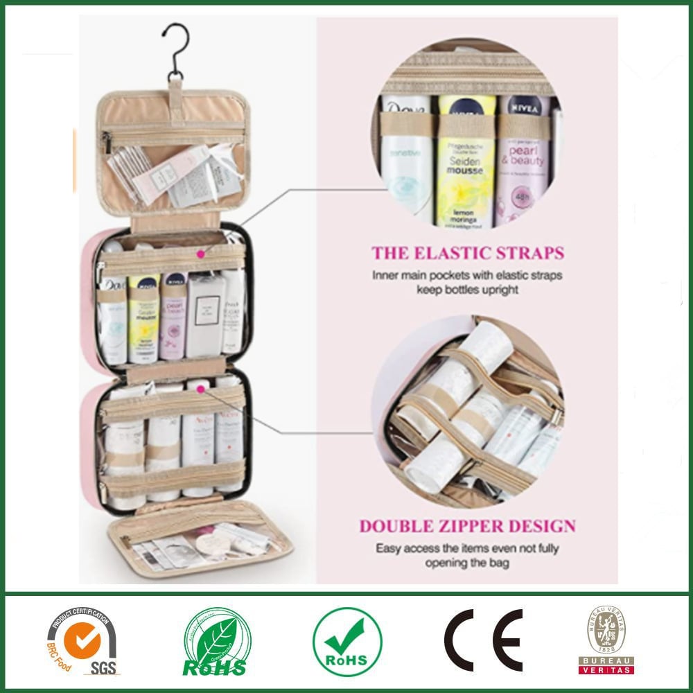 🔥 Toiletry Bag For Women With Hanging Hook