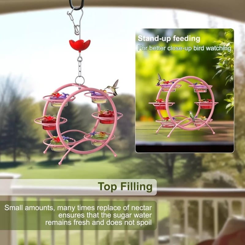 💖Pinwheel-Shaped Outdoor Hummingbird Feeder