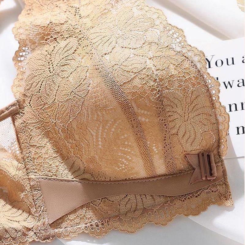 💜Lace Open Button Closure Anti-Sagging Breathable Bra