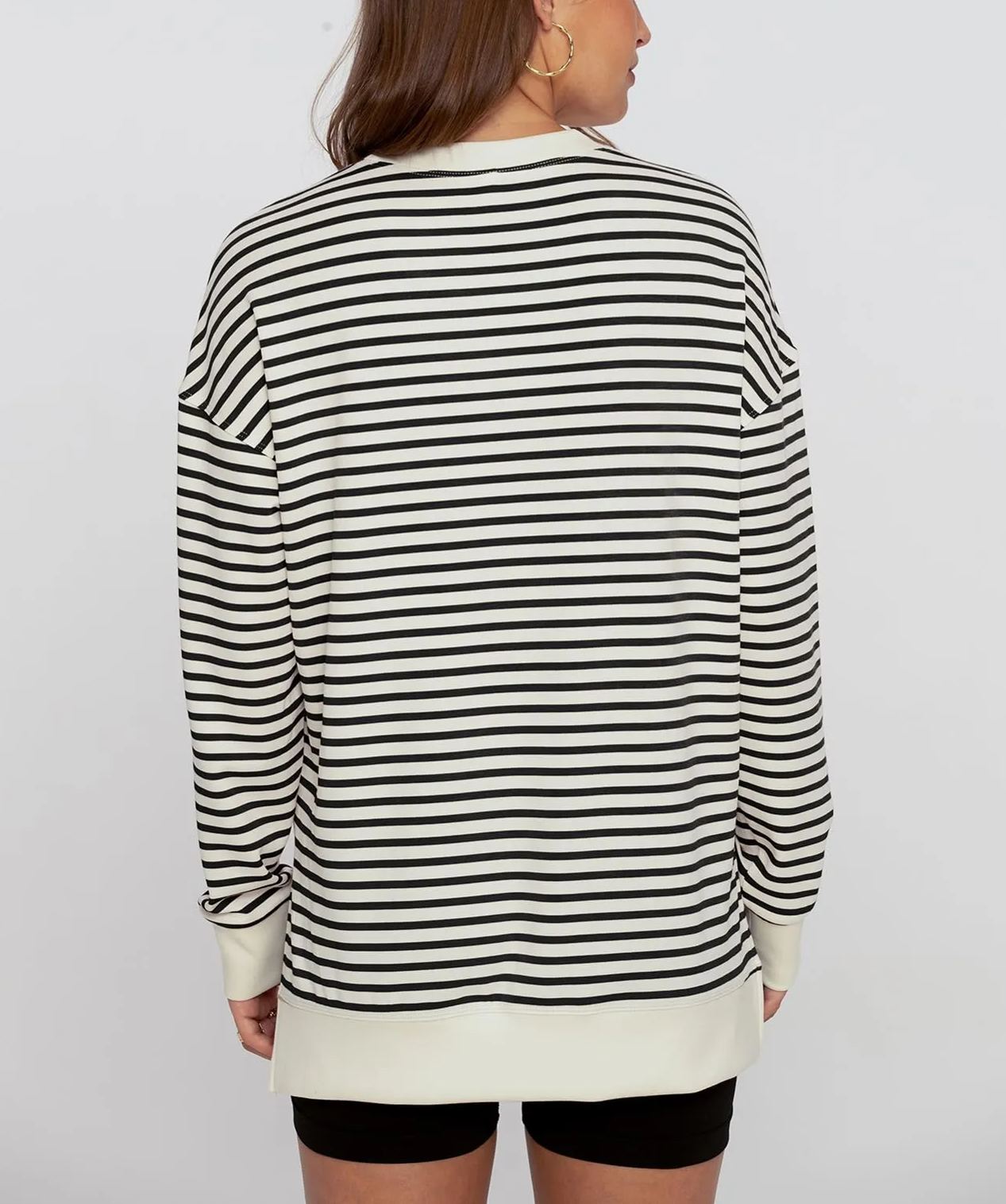 Women Long Sleeve Crew Neck Sweatshirt Casual Loose Shirt Top