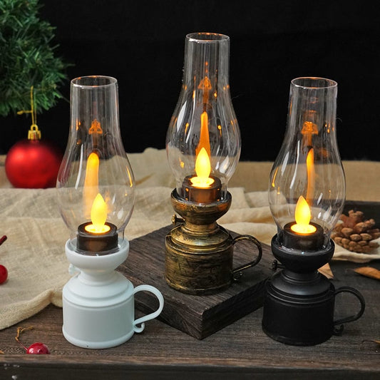 ✨LED Vintage Kerosene Lamp Electronic Swing Candle