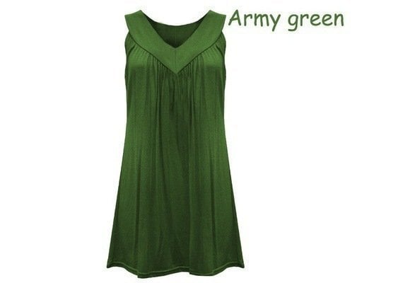 New V-neck Sleeveless Pleated Vest