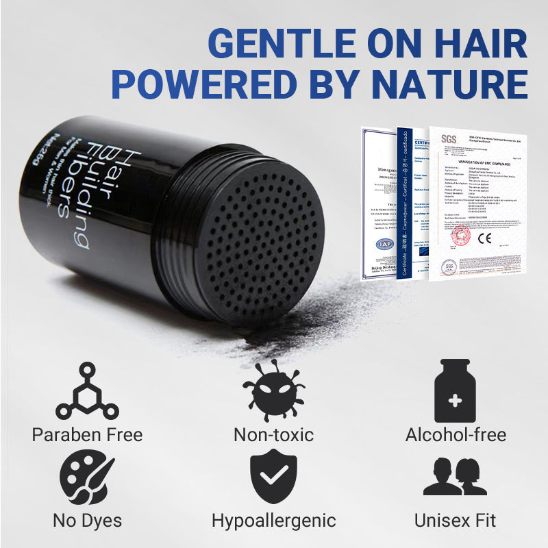 Hair Building Fibers for Instant Volumizing