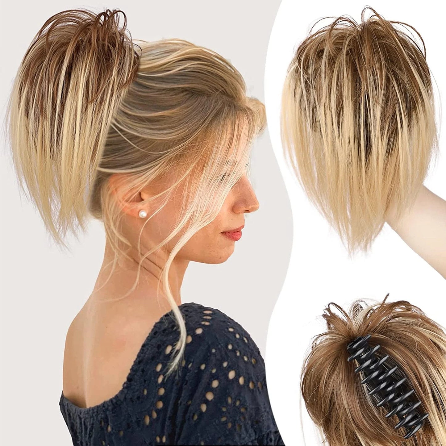 🎁New Year Sale-Messy ponytail clip extends hair