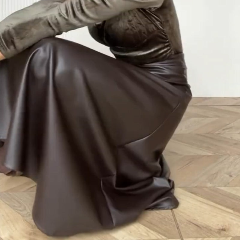 ✨ Women's Elegant Glossy Solid Color Skirt – Chic & Stylish! ✨