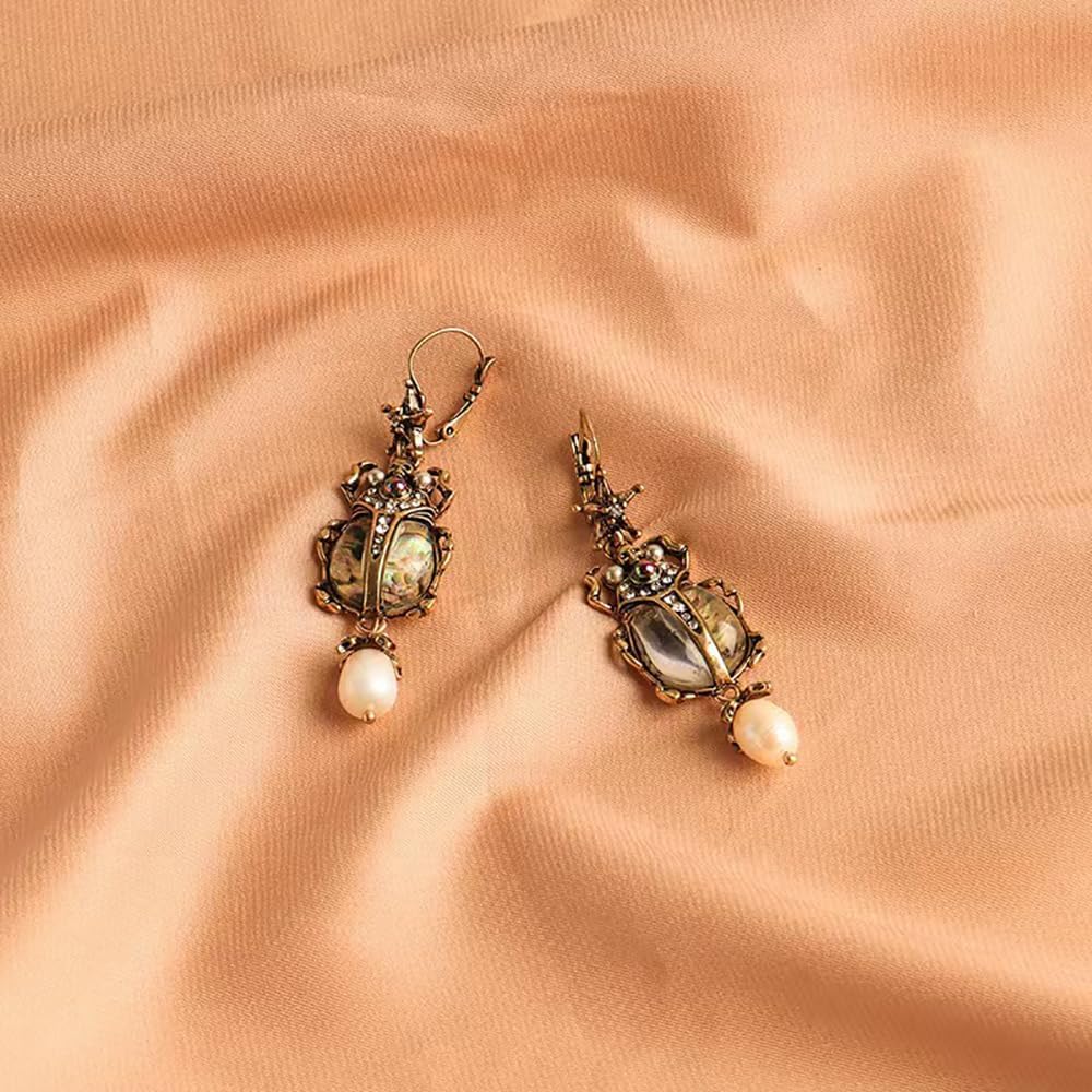 Vintage Beetle Bug Earrings
