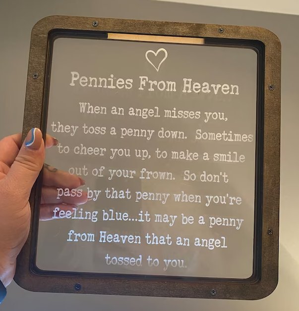 Pennies from Heaven Bank Wood Piggy Bank