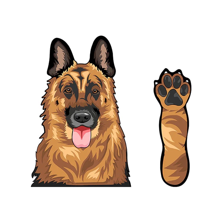 Dogs Waving Car Sticker Wiper