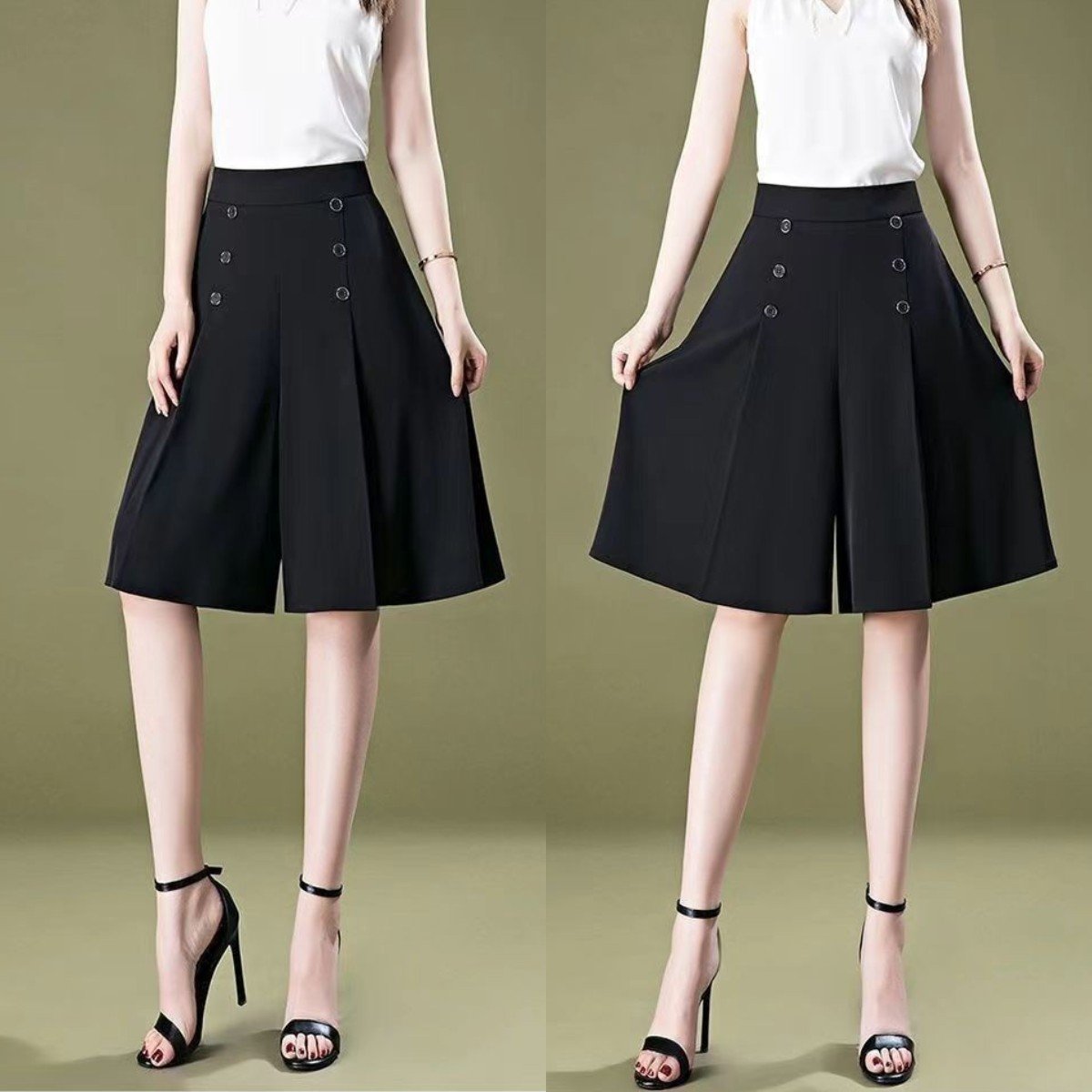 [Cool and Slim] Stylish Pleated Shorts