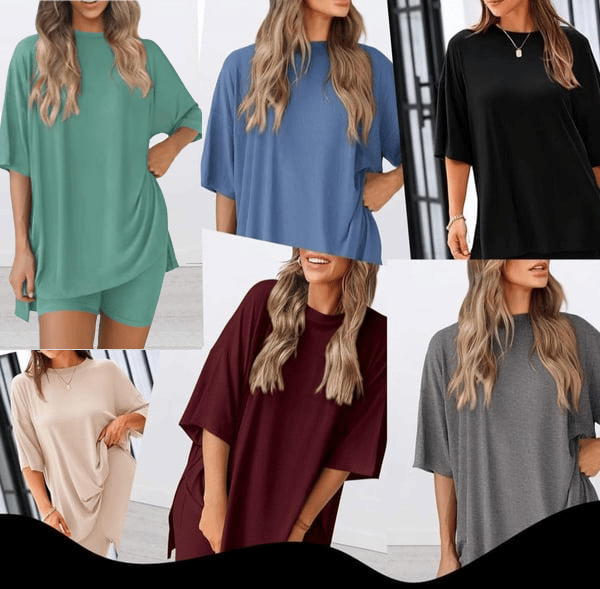 Women's Summer Casual Oversized Two-Piece Set