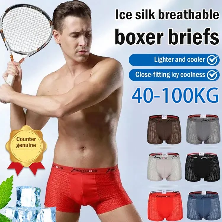 🎅Men's frozen silk boxer shorts