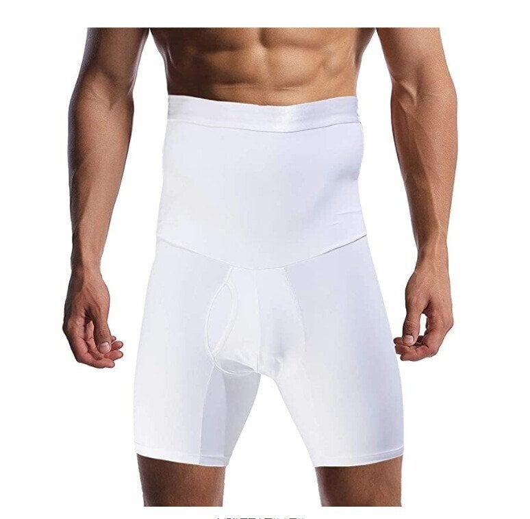 Men's Silicone Non-Slip High Waist Shapewear Boxer Briefs