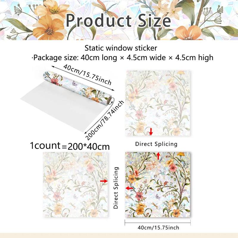 Floral Pattern Window Sticker