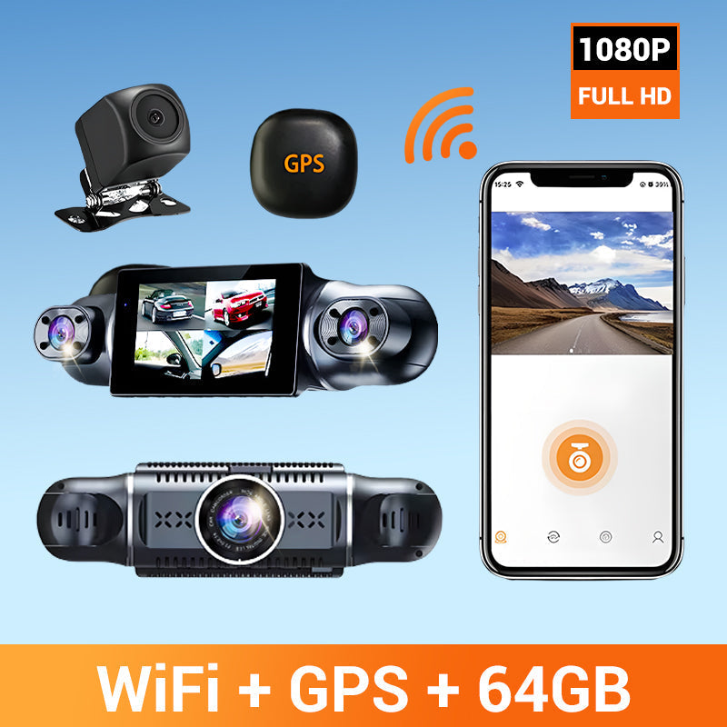 ✨4-Channel FHD Dash Cam with Ultra-Wide Angle