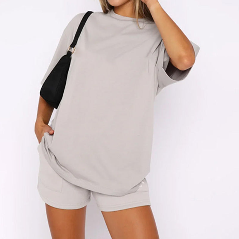 Women’s 2 Piece Outfits Oversized T-Shirt & Shorts