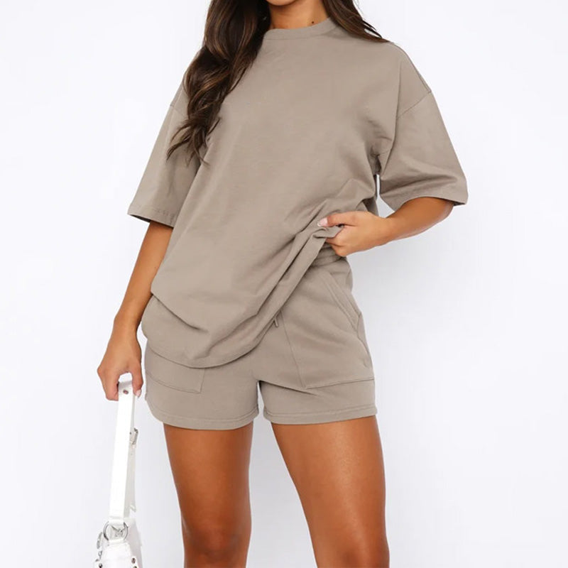 Women’s 2 Piece Outfits Oversized T-Shirt & Shorts