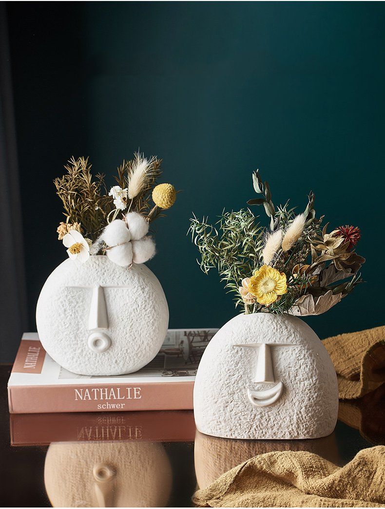 Happy Human Face Vase