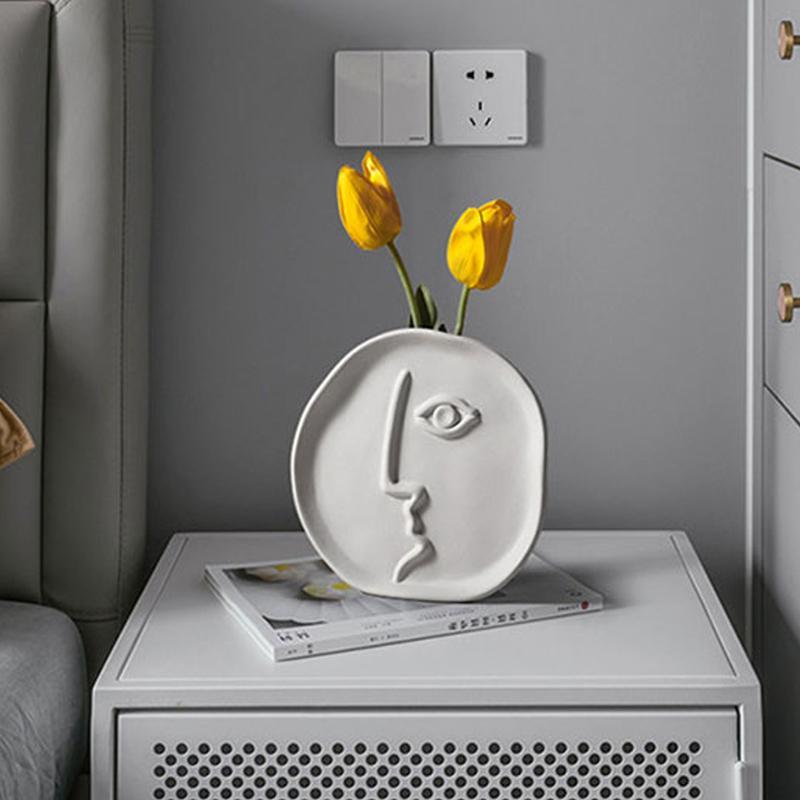 Mayan Inspired Face Vase