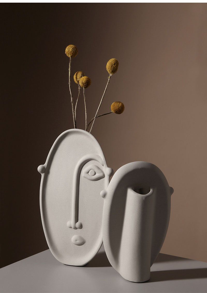 Mayan Inspired Face Vase