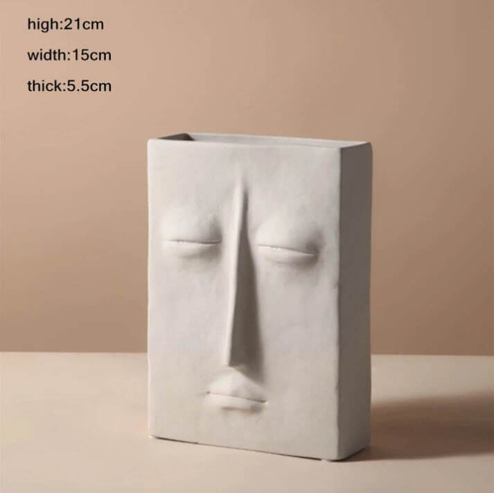 Mayan Inspired Face Vase