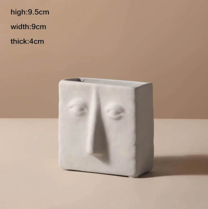 Mayan Inspired Face Vase