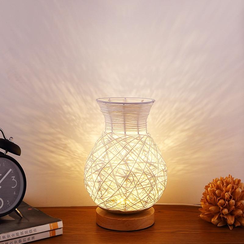 Rattan Vase Table Lamp