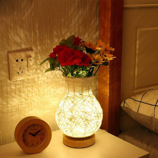 Rattan Vase Table Lamp