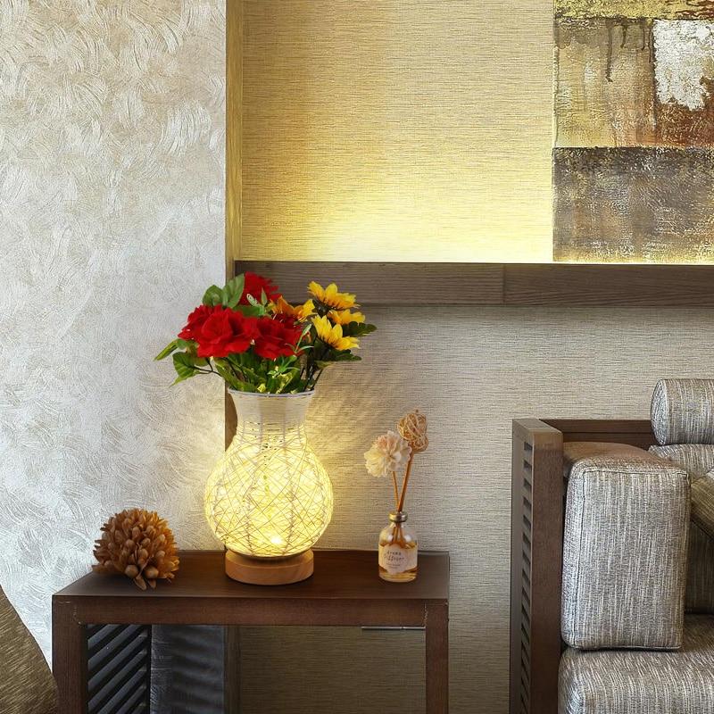 Rattan Vase Table Lamp
