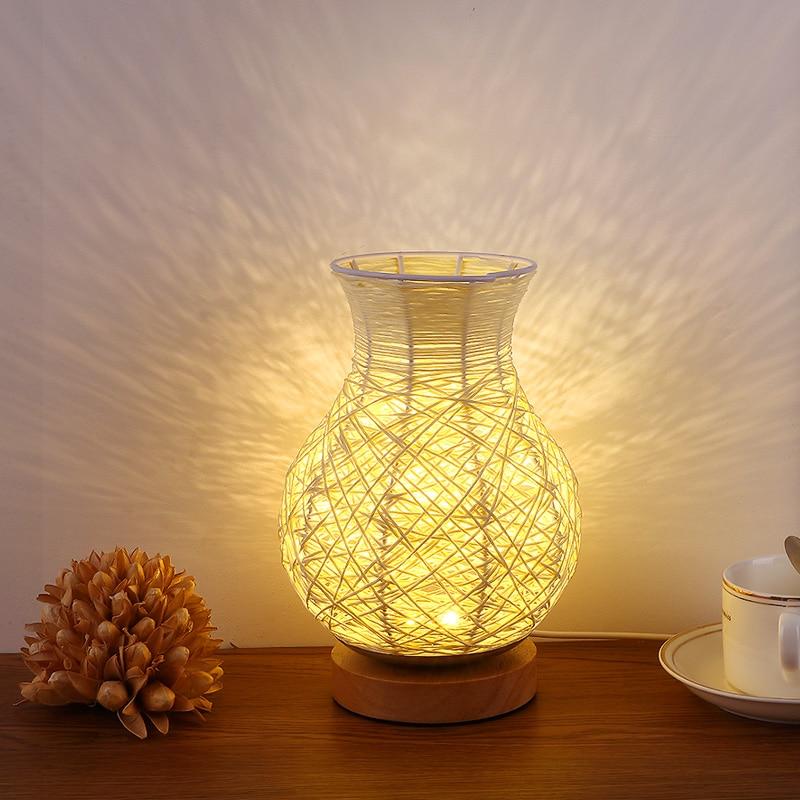 Rattan Vase Table Lamp
