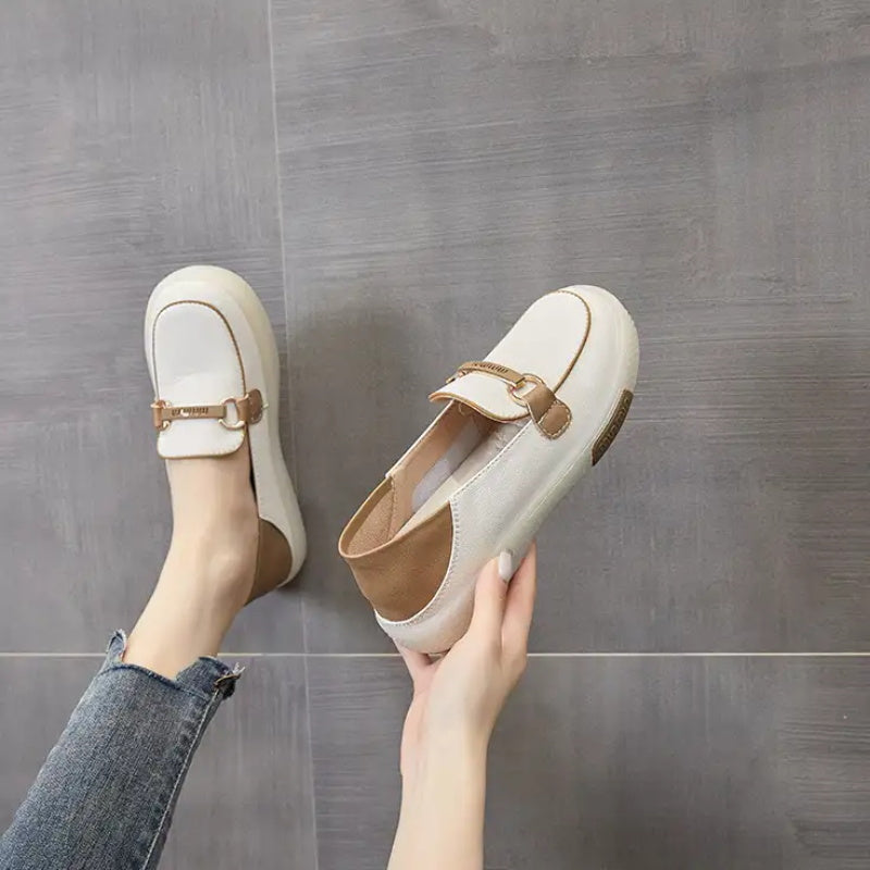 Women's Italian Leather Soft Sole Walking Shoes