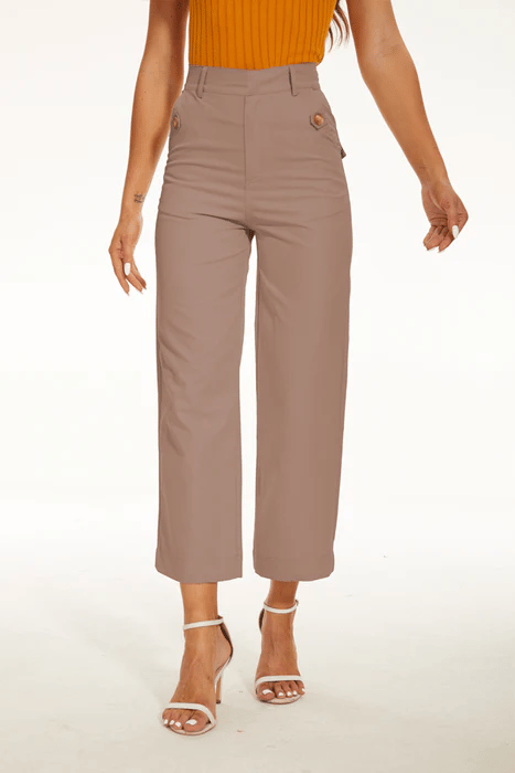 🔥Stretch Twill Cropped Wide Leg Pants