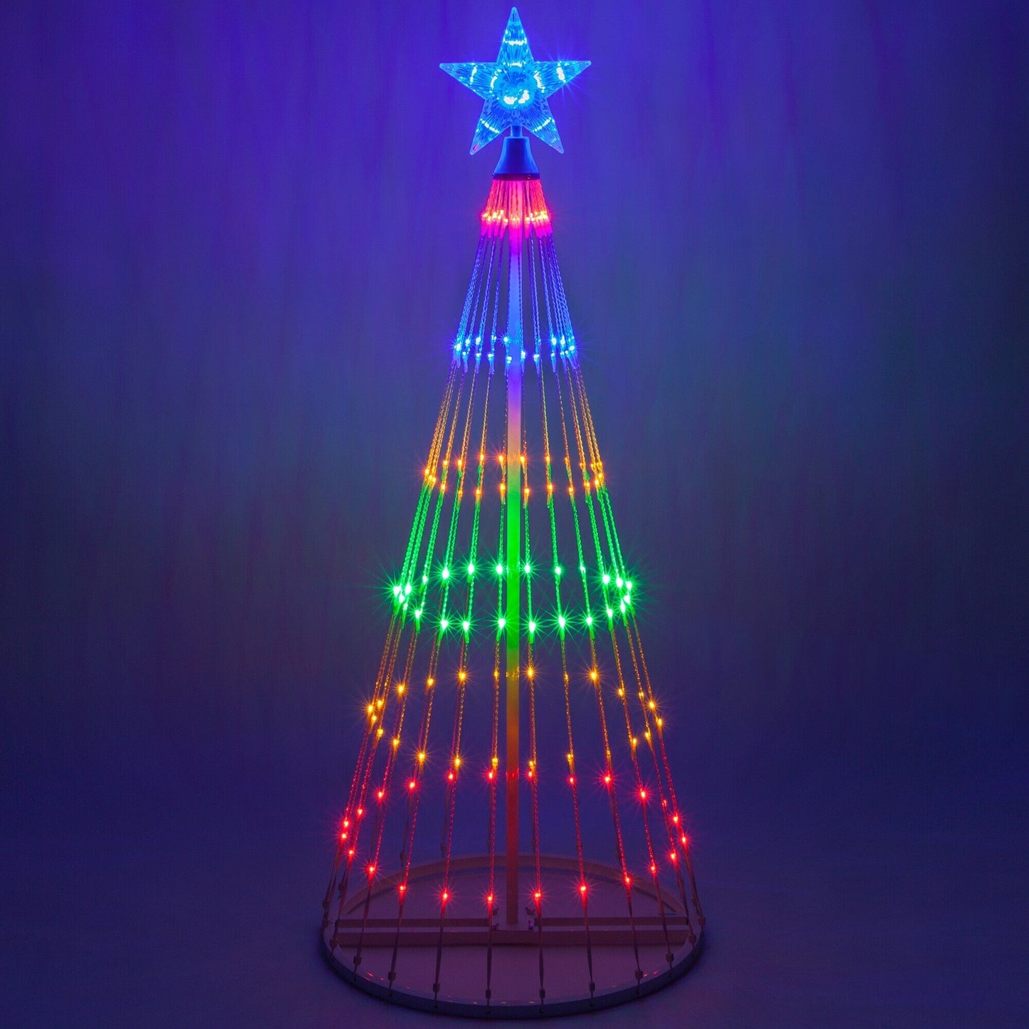 MULTICOLOR LED ANIMATED OUTDOOR CHRISTMAS TREE LIGHTSHOW-frame not included