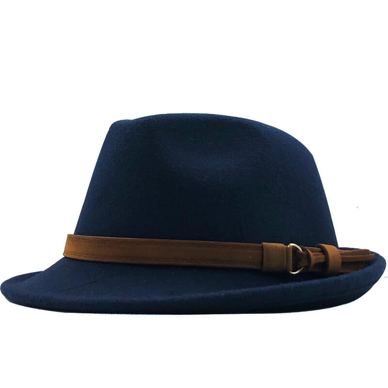 Gentleman Leather Buckle Hat