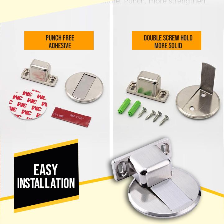 No-Slip Invisible Magnetic Doorstop