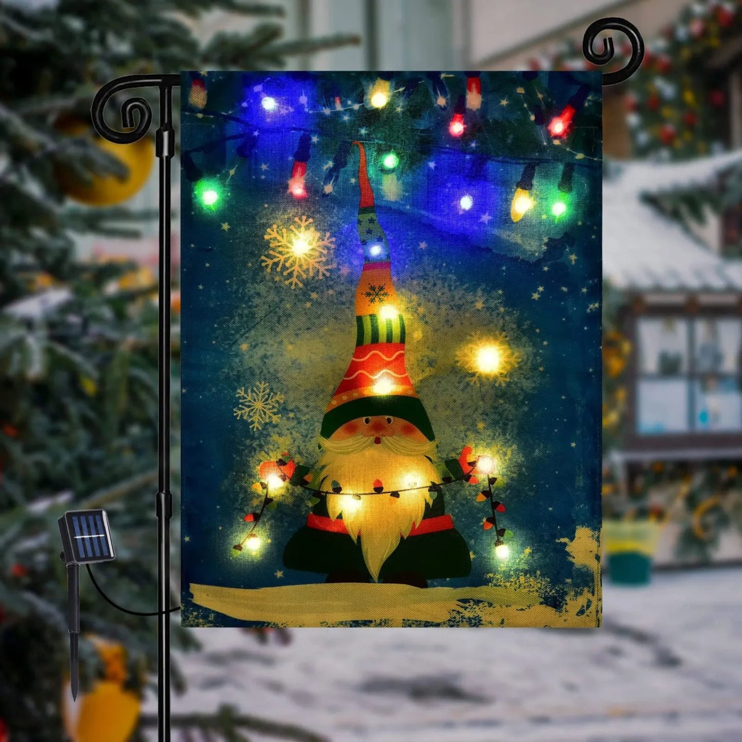 🔥Christmas Solar LED Garden Flags ⛄ 🎄