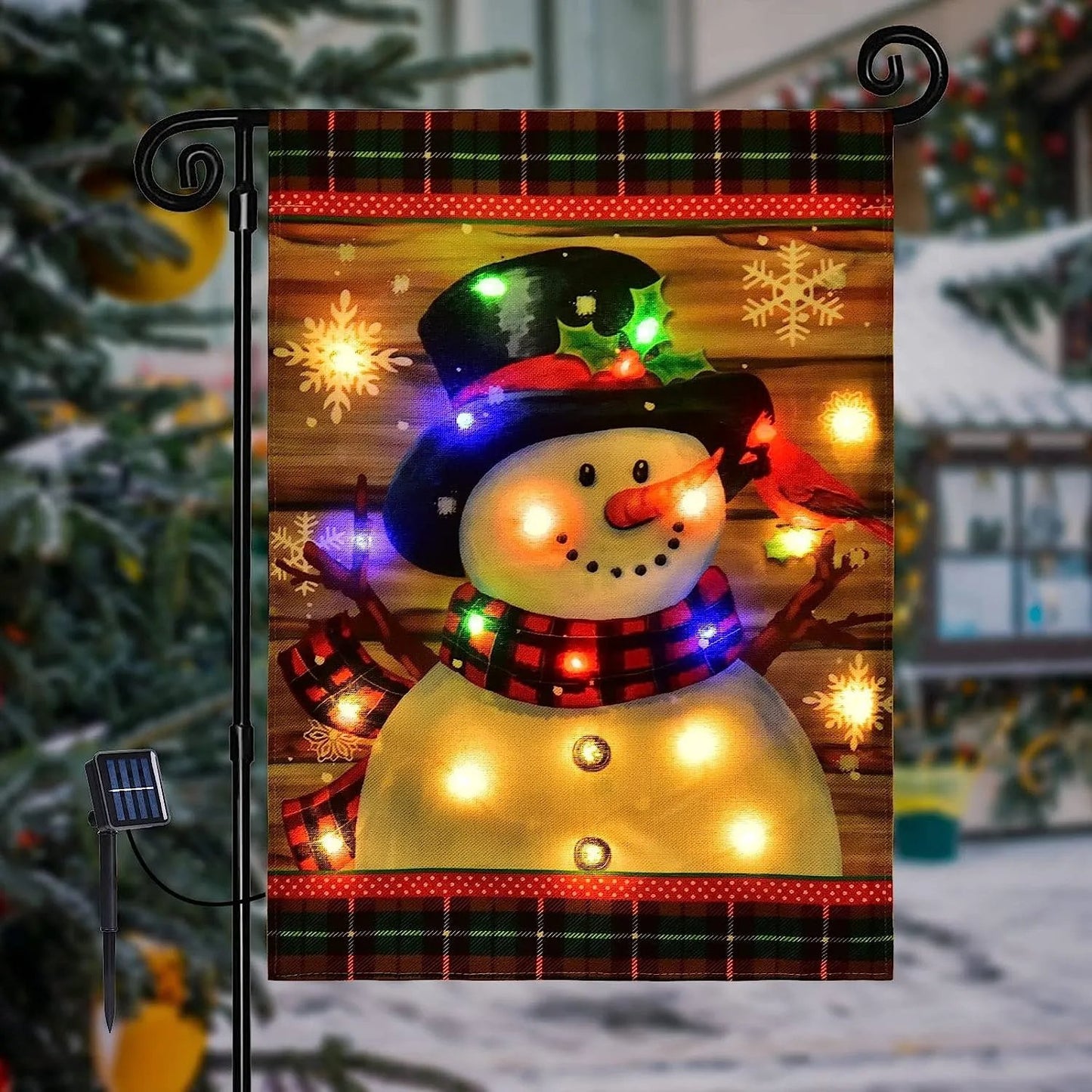 🔥Christmas Solar LED Garden Flags ⛄ 🎄