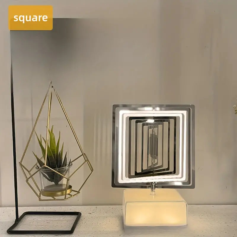 🎄LED 3D Rotating Ambient Night Light 16 Colors💟