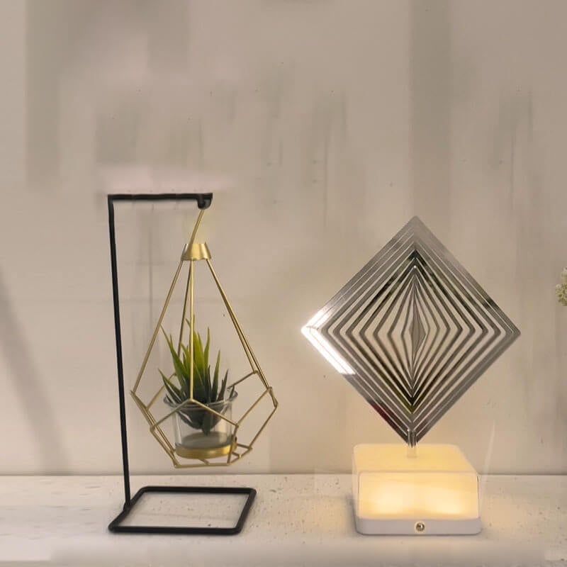 🎄LED 3D Rotating Ambient Night Light 16 Colors💟