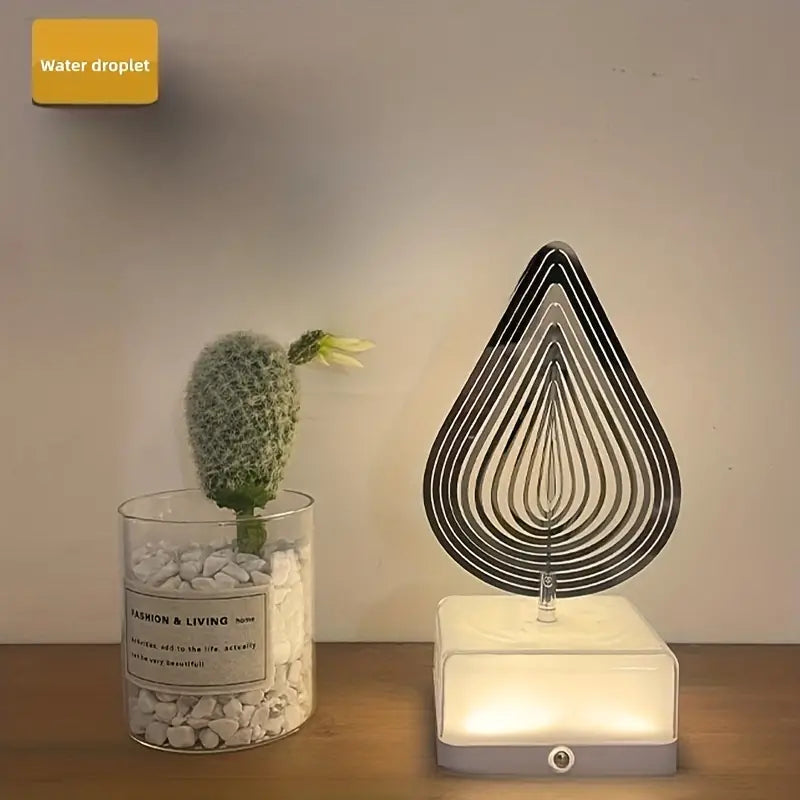 🎄LED 3D Rotating Ambient Night Light 16 Colors💟