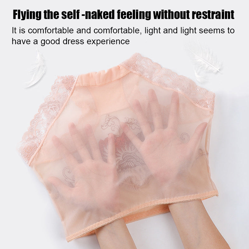 High Waist Premium Lace Embroidered Panties (5-Pack)