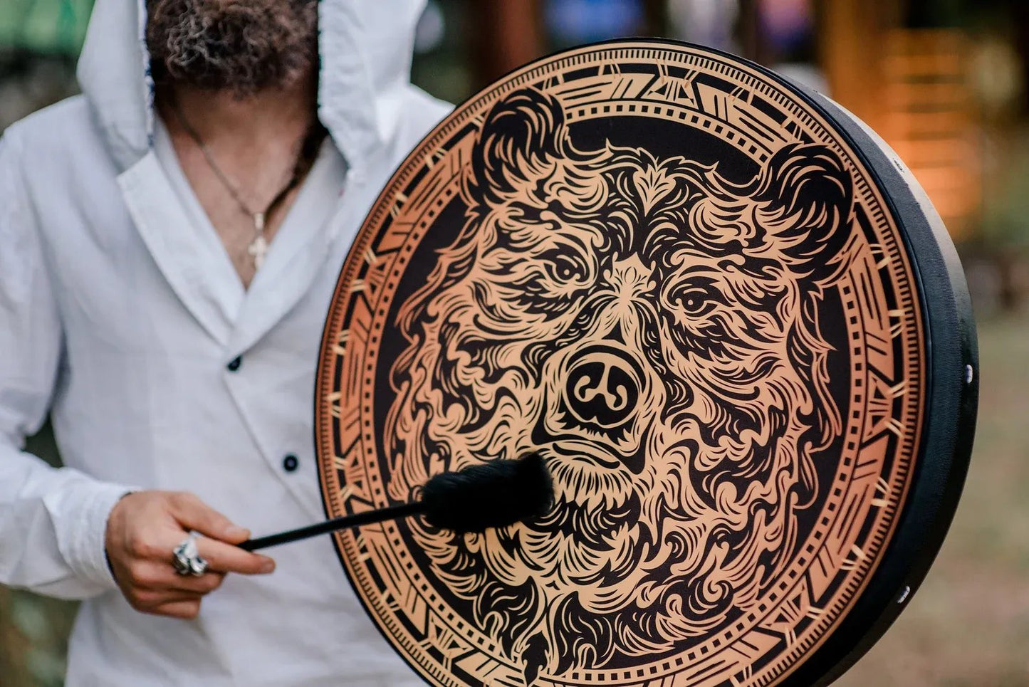 VEGAN SHAMAN DRUM "OWL SOUL", HEALING SOUND THERAPY