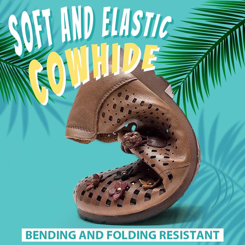 Retro Hollow-out Soft Leather Shoes