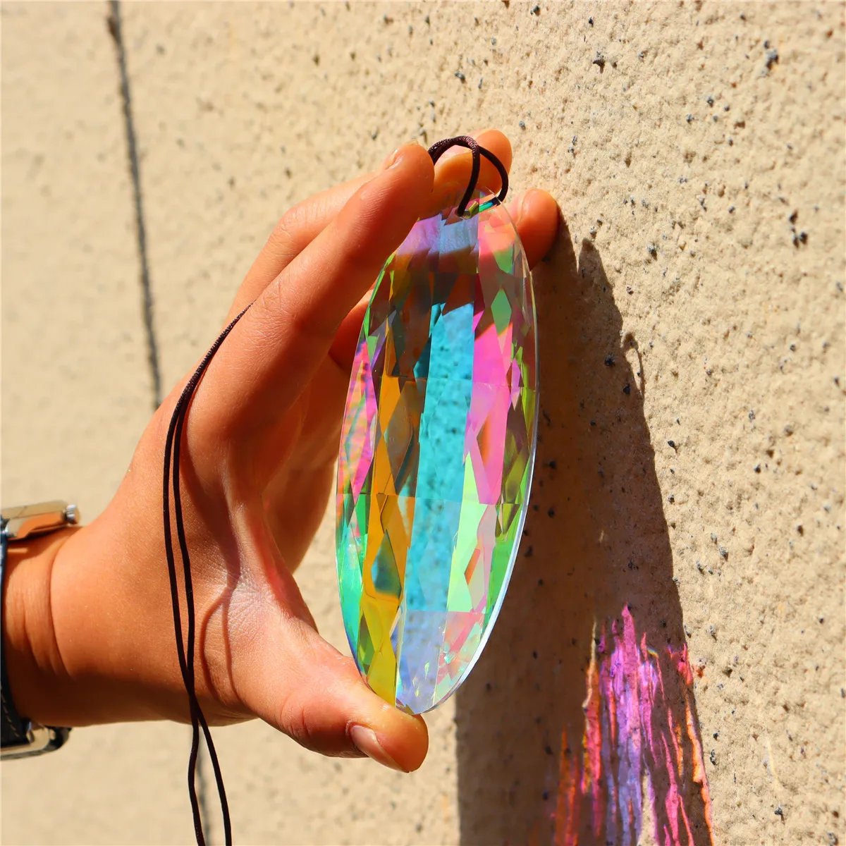 Large Hanging Crystal Prism Suncatcher