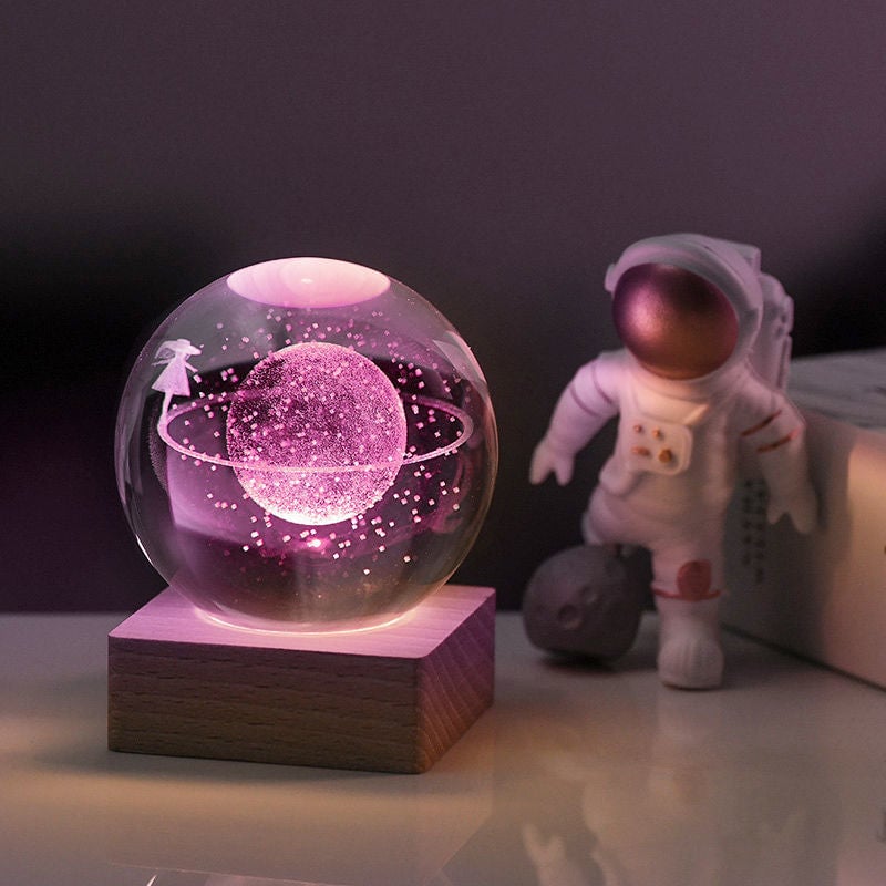 3D Galaxy Crystal Ball Nightlight Decorlamp