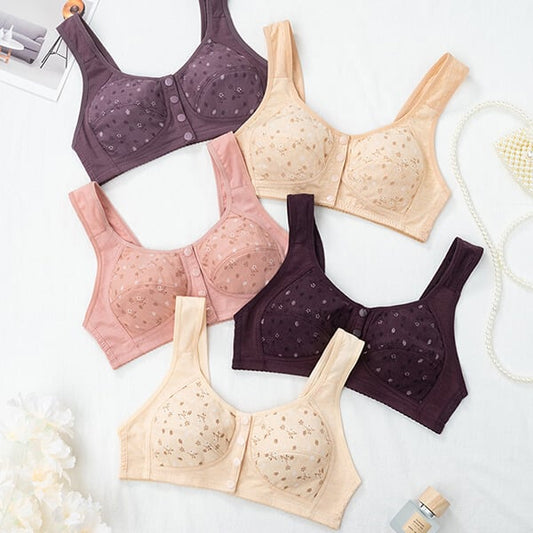 New Printed Front Button Bra