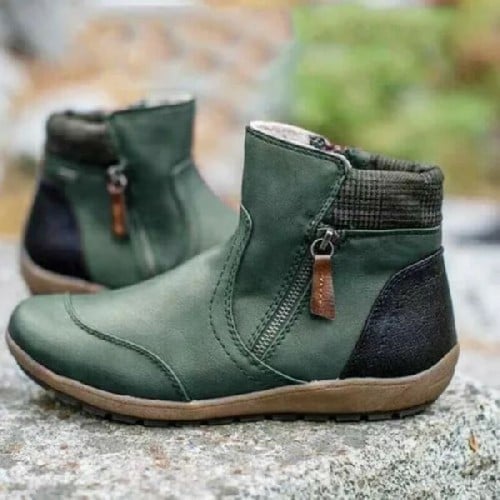 Women Zipper Waterproof Ankle-Support Boots👍