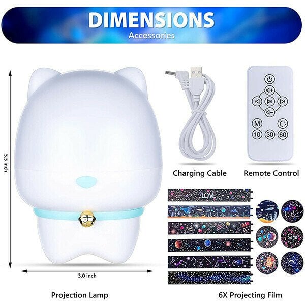 Creative Cute Pet Bluetooth Audio Projection Lamp