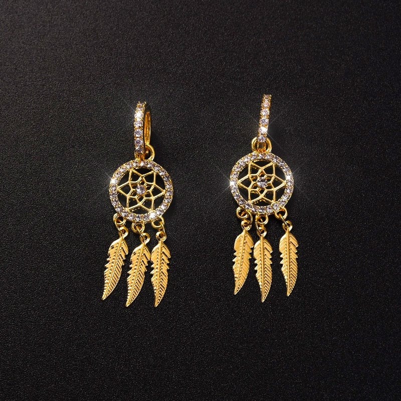 🎁2023-Christmas Hot Sale🎁Dreamcatcher Golden Earrings
