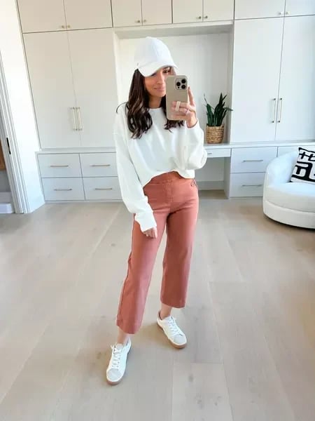 🔥Stretch Twill Cropped Wide Leg Pants